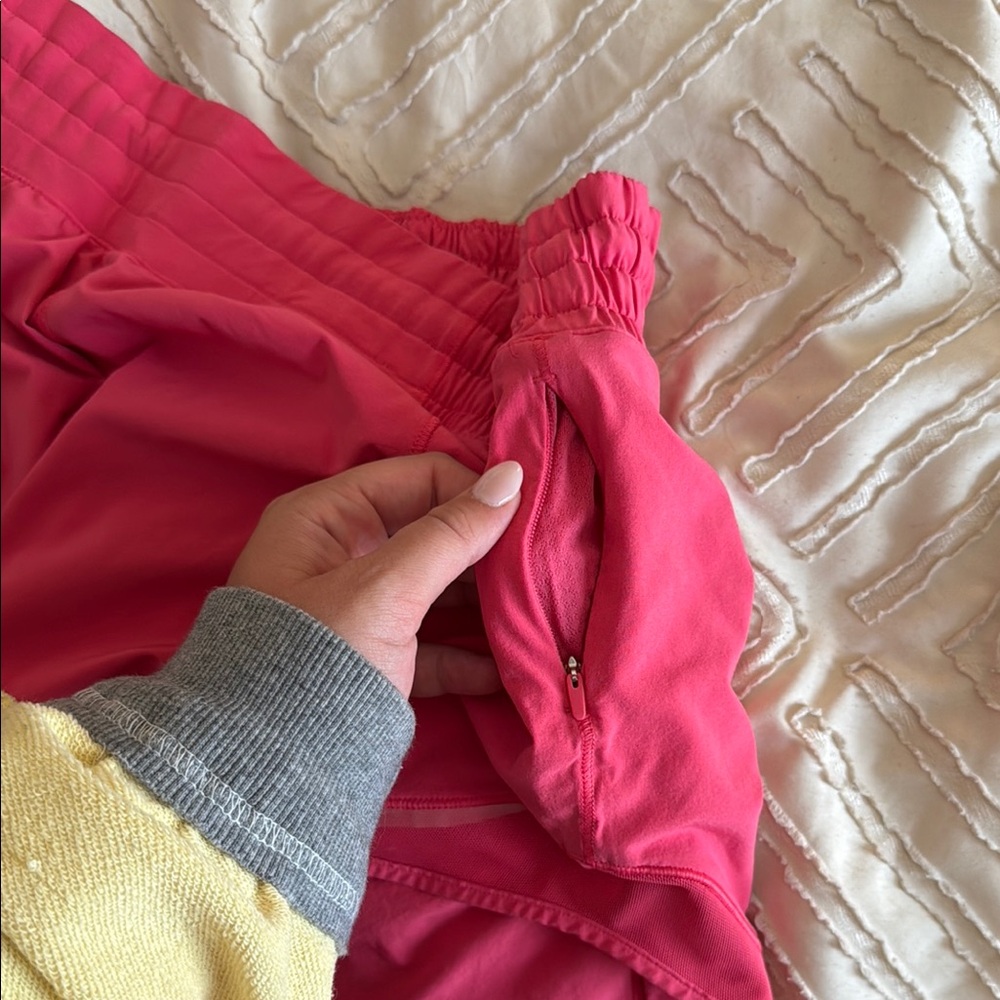 Women's Lululemon Pink Athletic Shorts - Picture 4 of 4